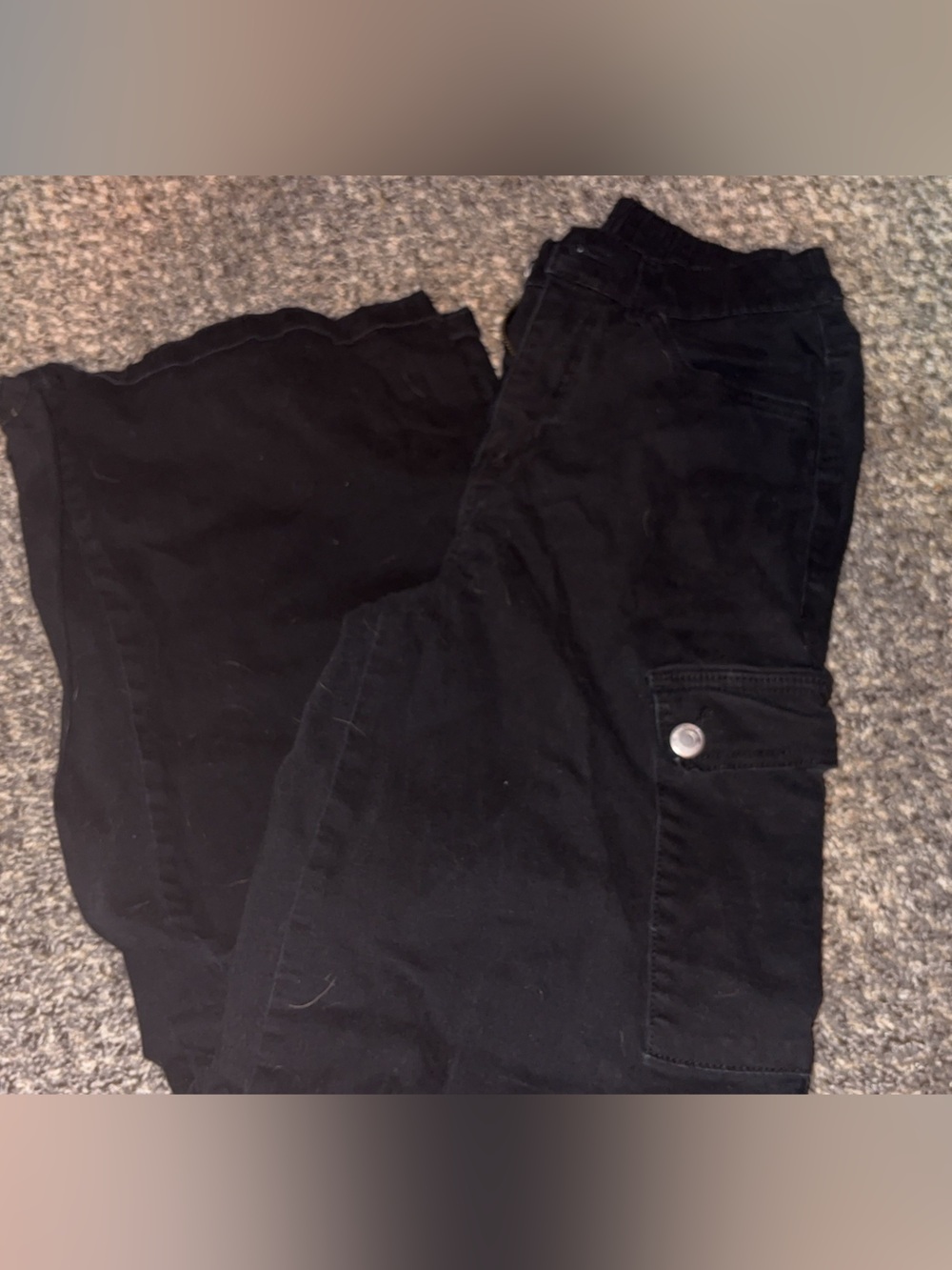 No Boundaries Black Straight Leg Cargo Jeans